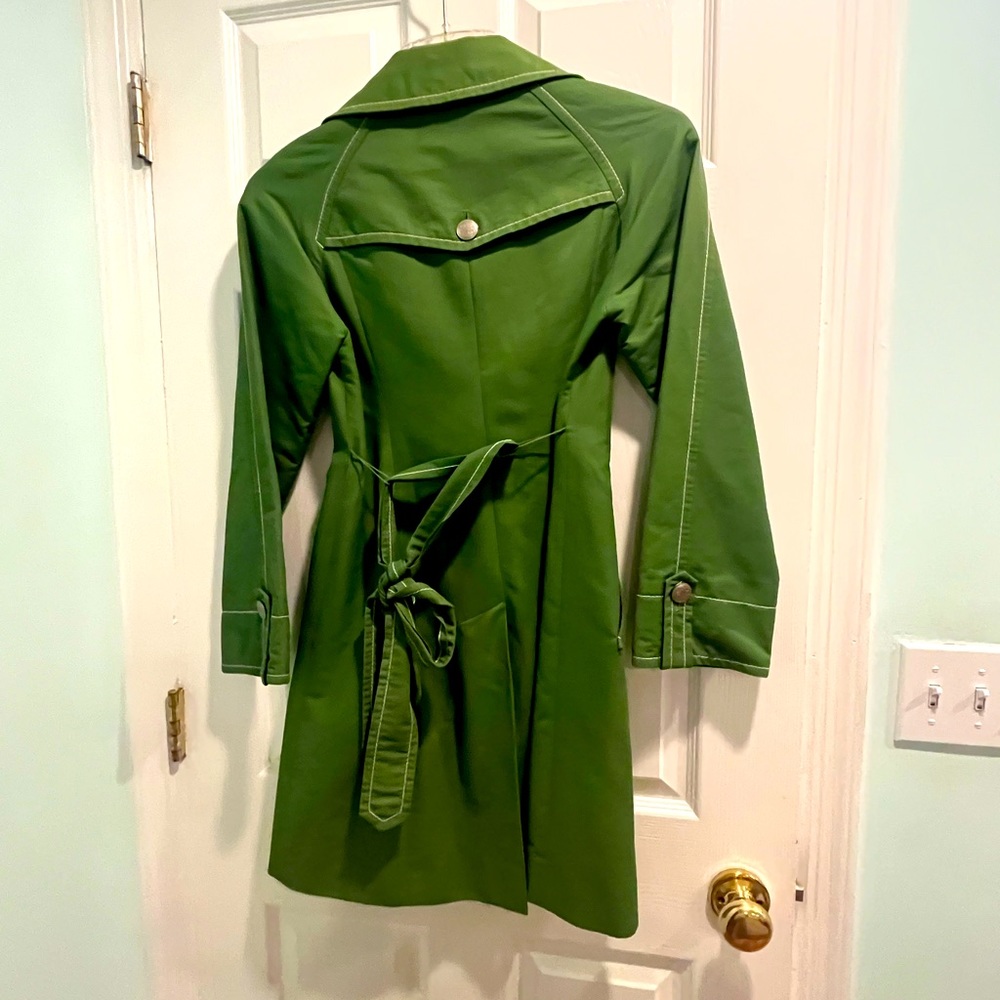 Green trench coat